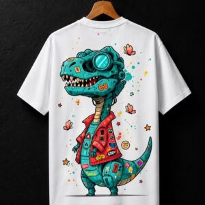 Cyber Dino Oversized Graphic Tee