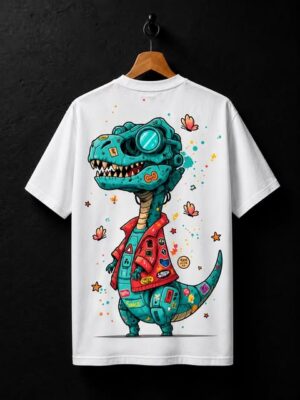 Cyber Dino Oversized Graphic Tee