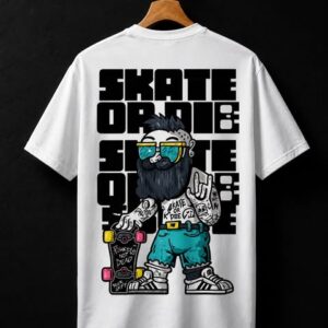 Skate Or Die Oversized Graphic Tee